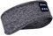 Casque de sommeil Bandeau Bluetooth, casque Bluetooth Running, plus de 10 heures de lecture avec haut-parleurs stéréo HD ultra fins, parfait pour dormir, course, entraînement, yoga, voyage, gris