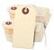 cobee 100 Stück Preisschilder Anhänger, 7 x 3,5cm Hängeetiketten Anhänger Etiketten mit Schnur, Geschenkanhänger Preisetiketten Kraftpapier Anhänger für Kleidung Schmuck Display(Khaki)