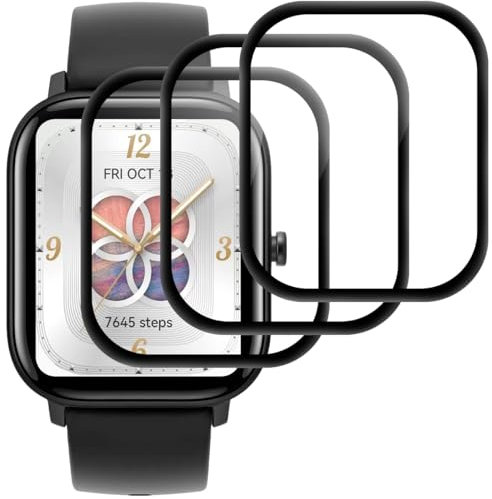 Beukei Pellicola Protettiva per Amazfit GTS 2 mini, 3 Pezzi Proteggi Schermo [Sensibile al Tatto][Ultra HD][Senza Bolle][Anti-Graffio][Alta Trasparente] Screen Protector