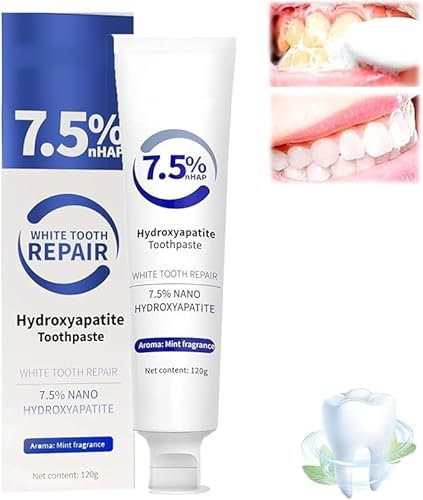 Hydroxyapatite Toothpaste 2-Pack for Enamel Protection,Fluoride-Free Formula with Gentle Mint,Enamel Protection and Tooth Strengthening,for Sensitive Teeth, Fresh Breath (1 pcs)