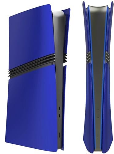 Cover Plates for PS5 Pro Digital Edition, Matte FacePlates Accessories Compatible with PlayStation 5 Pro Console ABS Replacement Side Shell Case (Blue)