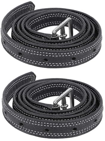 Asixxsix Englische Spornbänder, 2pcs Cowide -Zapfenleder -Leder -Bordsteinbänder Eingedickte Reitbügel Steigbügel Gurt Stylish Horse Curb Riemen für Reitfahrten, Elastisches Gürteldesign