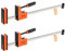 VEVOR Serre-Joints Parallèles 2PCs Ouverture de la Mâchoire 76,2 cm, Pince Écarteur en F avec Limite de Charge de 680 kg, Pression Uniforme, en Plastique et Acier au Carbone, Menuisier Métallurgie