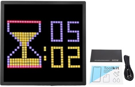 LED Art Display Screen 16x16, Digitaler DIY Bildrahmen mit App Steuerung, Buntes Gaming Zimmer Setup - Intelligente Deko Anzeige, Vielseitige Gadgets Funktionen, Perfektes Zubehö