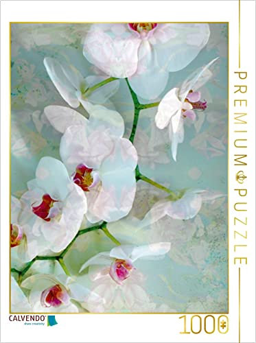 CALVENDO Puzzle Weiß Blaue Orchidee 1000 Teile Lege-Größe 48 x 64 cm Foto-Puzzle Bild von Alaya GADEH