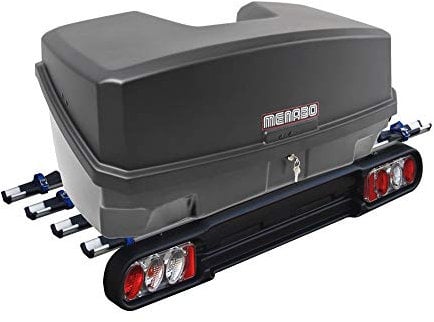 Race 4 Kupplungsträger Fahrradträger 4Räder klappbar QuickStop + Nekkar Gepäckbox schwarz