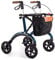 Premium Rollator aus Carbon von Saljol, schicker Reisebegleiter mit Weich-Reifen, zuschaltbare Schleifbremse, 5.8kg leicht, midnight blue