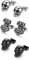 Aroncent Totenkopf Ohrstecker Piercing Ohr Herren Ohrringe Thor's Hammer Ohrschmuck Jazz Punk Rock Hip Hop