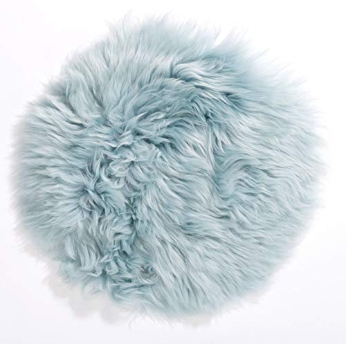 HOCK Fell-Sitzauflage Sitzkissen rund/eckig flauschig Indoor (rund Ø34cm, türkis)
