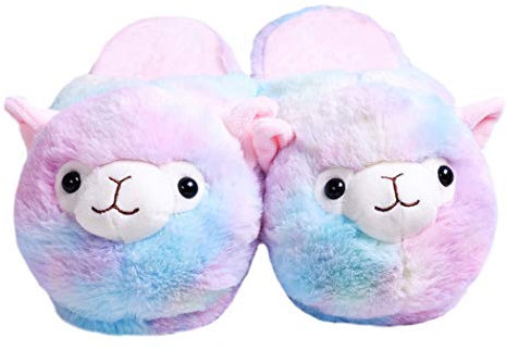 dressfan Lindas Alpaca Zapatillas Peluche Zapatillas Animale Zapatillas Unicornio Zapatillas niña Interior Zapatillas Espuma Zapatillas Niños Niñas Colorido