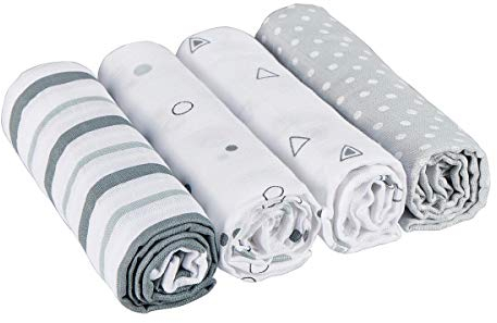 Bornino 4er-Pack Mullwindeln 80x80 cm