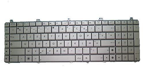 RTDPART Clavier d'ordinateur Portable pour ASUS N55S N55SL N55SF Sliver France FR 0KNB0-7200FR00 MP-11A16F069202