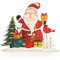 com-four® Dekorativer Aufsteller für Weihnachten - XL Weihnachtsmann aus Holz zum Hinstellen - Weihnachtsdekoration zum Verzieren und Verschenken (Santa mit Geschenken - groß)