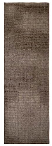 vidaXL Teppich rutschfest Pflegeleicht Sisalteppich Sisalläufer Läufer Vorleger Wohnzimmerteppich für Innenbereich Natur Sisal 80x250cm Braun