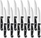 TEAMFAR Steakmesser Set, 12 Stück Edelstahl Gezackte Brötchenmesser Jausenmesser mit Ergonomischer Griff, Profi Steak-messer für Haus Restaurant Hotel, Ungiftig, Spülmaschinenfest