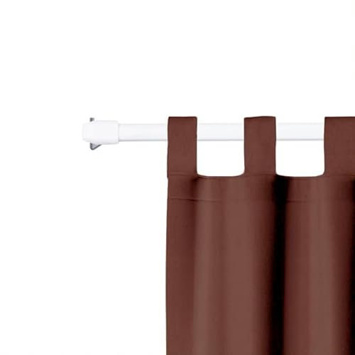 Mardom Gardinenstange ohne Bohren 80-150 cm (2 Stk) für Scheibengardinen - Vorhangstange Ausziehbar mit Klebehaken - Verstellbare Scheibengardinenstange mit Zubehör (Weiß)
