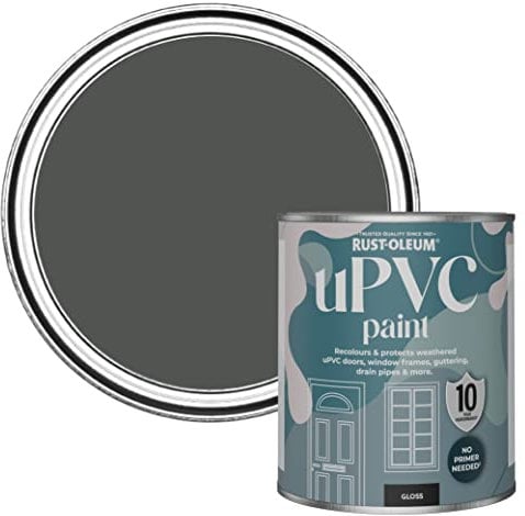 Rust-Oleum Grey uPVC Door and Window Paint In Gloss Finish - Graphite 750ml