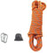 HAMIMI kletterseil Outdoor-Seil sicherungsseil Nylon Statisches Seil Rettungsseil Hochfestes Seil mit 2 Stahlhaken für Arbeiten in der Höhe/Feuerleiter/Abseilen/Sport Camping usw,12mm-10m