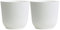 Olly & Rose Oxford Lot de 2 grands pots de fleurs blancs de 22 cm – Pots de fleurs d'intérieur et d'extérieur pour jardin et maison en blanc mat – Pots de fleurs en résine et plastique durci pour