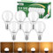 E14 LED Light Bulbs Dimmable, Warm White 3000K 5W Small Edison Screw (SES) Bulb, 40W Halogen Equivalent, G45 Golf Ball LED Light Bulb 450lm, No Flickering CRI>80, for Interior Lighting, 6-Pack