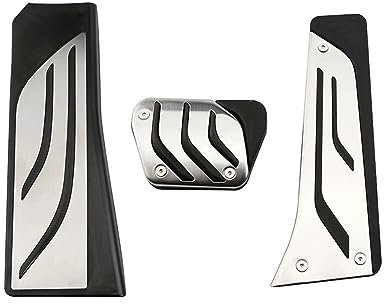 EVERETTE Auto Pedale Fit for B-MW 5 6 7 Serie E65 E67 E68 F01 F02 F10 F11 F07 F12 F13 Bremse Kupplung Fußstütze Pedal Pad Ersetzen (Color : at with Rest)