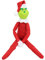 XehCaol Grinch Elf Plüschtier Kuscheltier Spielzeug, Wichtel Weihnachtself Weihnachtsdeko Weihnachten Figuren (red)