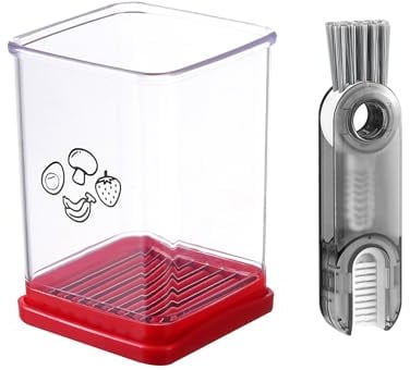 Plate Fruit Slicer Cup Egg Slicer Stainless Steel Kitchen Portable Slicing Tool Vegetables Cutting with Blade Cleaning Brush