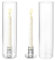 Hurricane Lot de 2 bougeoirs en verre transparent de 30 cm pour bougies coniques, centre de table, fête de mariage, décoration d'événement
