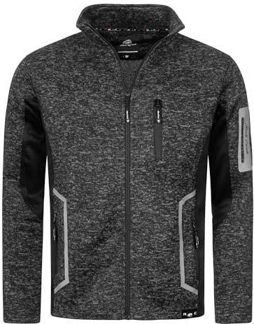 Rock Creek Fleecejacke Herren Outdoor H-367 | Wärmender Sweat-Pullover mit Reißverschluss, weiche Wanderbekleidung für Männer, Alltag, Camping und Freizeit