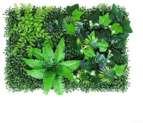 HpLive 40 x 60 cm Kunstrasen Kunststoff Kunstpflanze Wand Blume Pflanze Panel für Haus Garten Wanddekoration (4)