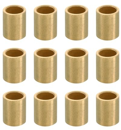PATIKIL Entretoises en Laiton M6 12 Pcs en Métal 6mm Id x 8mm Od x 10mm L | Entretoises en Laiton pour Vis de 1/4 Pouce Ou M6
