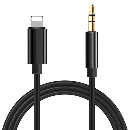 Auto Aux Kabel für iPhone 3.5mm Klinke Premium HiFi Audio Cable für Auto/Kopfhörer/Heim-Stereo/Lautsprecher, iPhone 3,5 mm Aux-Kabel, kompatibel mit iPad/iPod/iPhone 11/12/13/14/Pro/Xs/XR/X/8