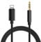 La Brodée Aux Cable for iPhone in Car, Headphones Aux Cord for Car/Headphone/Home Stereo/Speaker, 3.5mm Aux Cable Compatible with iPad/iPod/iPhone 11/12/13/14/Pro/Xs/XR/X/8/7- Black