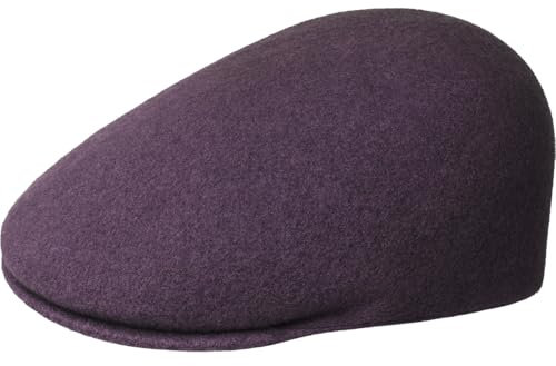 Kangol Seamless Wool Gatsby 507 Flatcap Schiebermütze Schnabelmütze Gatsbymütze Wollcap Schirmmütze (XL (60-61 cm) - Pflaume)