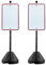 VEVOR Portacartello Portatile, Supporto per Cartello in Ghisa di Parcheggio Mobile 1524 mm con Base in Plastica Rigida e Ruote, per Cartelli Stradali di Divieto di Parcheggio, Bulloni e Dadi, Nero