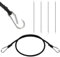 URAQT Bungee Cords with Carabiner Clips 100 CM, 4 Pack Long Heavy Duty Carabiner Bungee Cord, Retractable Straps, with Carabiner Hooks for Roof Racks, Trailers, Camping, Tarps and Travel for All Users
