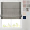 Barnes Blinds - Soft Textured Ara Blackout Roman Blinds -Durable Fittings Easy Fit (Grey/Charcoal Bordered 183cm)