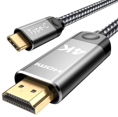 Southlight Câble USB C vers HDMI 2m,câble USB type C vers HDMI 4K UHD (compatible Thunderbolt 3) avec iPhone 16 Pro/15 Pro,MacBook Pro 2018,MacBook Air/iPad Pro 2018,Samsung Galaxy S23/S22/S10/S9