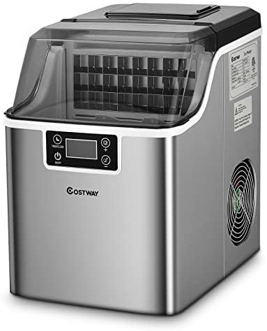 FANTAST 3,2L Eiswürfelmaschine inkl. Schaufel Timer / 24 Eiswürfel in 15min / 18kg 24H / LCD Anzeige