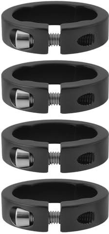 ECSiNG 2 Paar 22,2 MM Fahrrad Griffe Klemm Ringe für Bike Lock-On Grip System Fahrrad Lenker Zubehör Aluminium Legierung Schwarz