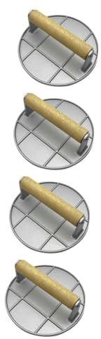 ABOOFAN 4 Piezas De Prensa para Hamburguesas Plancha para Aplastar Hamburguesas Prensa para Sándwiches Molde Comercial para Hamburguesas Soporte para Hamburguesas Ablandador De