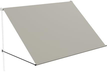 YRHome Tenda da sole retrattile, 200 x 145 cm, tenda da sole per balcone e terrazza/giardino, resistente alle intemperie, con protezione UV, accessori di montaggio, ideale per finestre e balcone