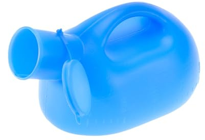 BATHVEVE Tragbare Urinflasche Herren 2000ml PE Material mit Deckel Outdoor Reiseurinal Notfalltoilette Ergonomischer Griff Breiter Standfuß