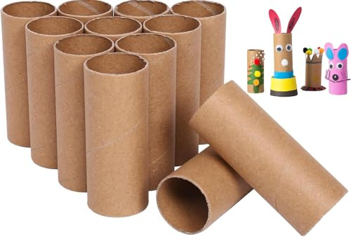 Generic 10-Pack Round Cardboard Tubes, Empty Toilet Thick Express Packaging Paper Rolls Paper Towel Cardboard Craft Tube Rolls DIY Supplies for DIY School Crafts & Art Projects Classrooms, Kids, 10cm