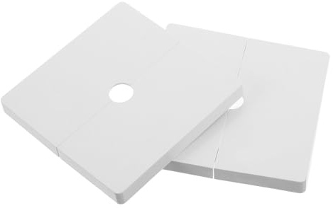 Vaguelly Quadratische Wandlochabdeckung und Abnehmbarer Struktur mit Doppelseitigem Klebeband 2 Stück aus Kunststoff 12mm für Selbstgemacht Projekte und Wohnraumdekoration