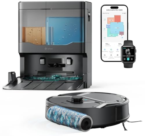 Lefant M210 PRO Omni Saugroboter mit Roller Wischfunktion | 20.000 Pa,20cm Roller,Vermeiden von Hindernissen,LiDAR Navigation,Multi-Floor Mapping,No-Go-Zone,2.4G/5G, App und Alexa