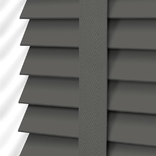 Venetian Blind 50mm Horizontal Slats Charcoal blinds Window W114cm x L150cm