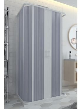 1 PZ BOX DOCCIA 3 LATI A SOFFIETTO GOLD acrilico cm.60-80 x 70-90x185 h NextradeItalia Mod.FERX.VITV1VVU