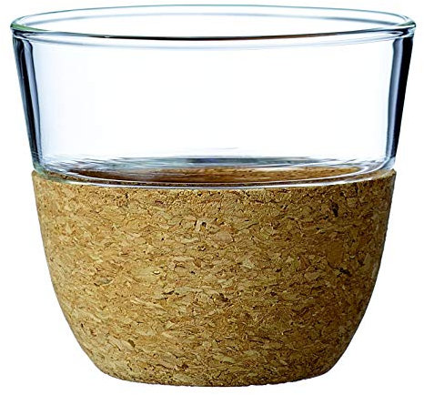 Viva Scandinavia 9102131 Tassen (2 Stück, Glas, transparent, 6,5 x 8,5 x 8,5 cm)