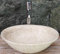GURU SHOP Massives Ovales Marmor Aufsatz Waschbecken, Waschschale, Naturstein Handwaschbecken - 50x40 cm Modell 31, Beige, Waschtische & Waschbecken